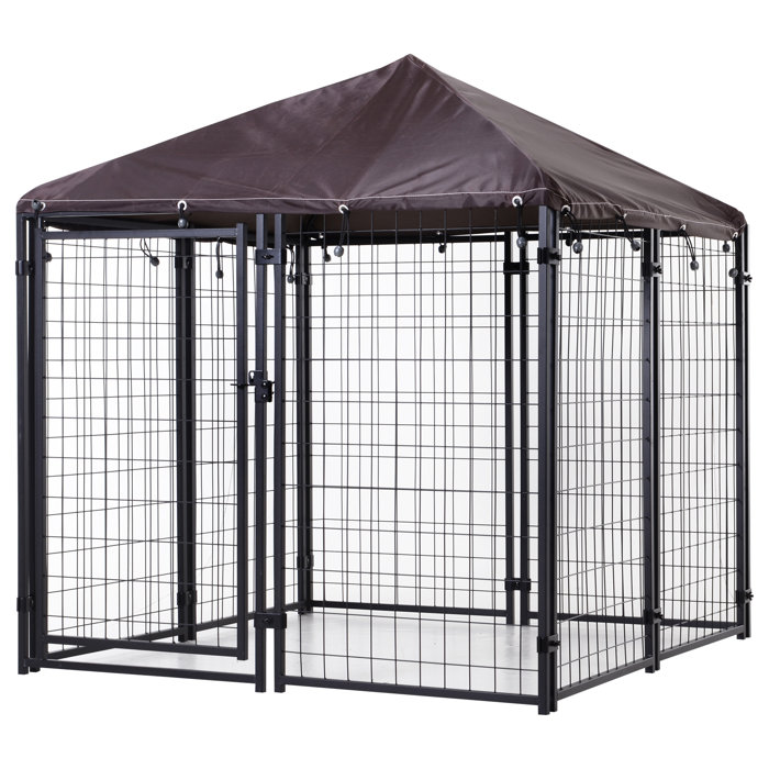 Pawhut Lockable Dog House Kennel & Reviews Wayfair